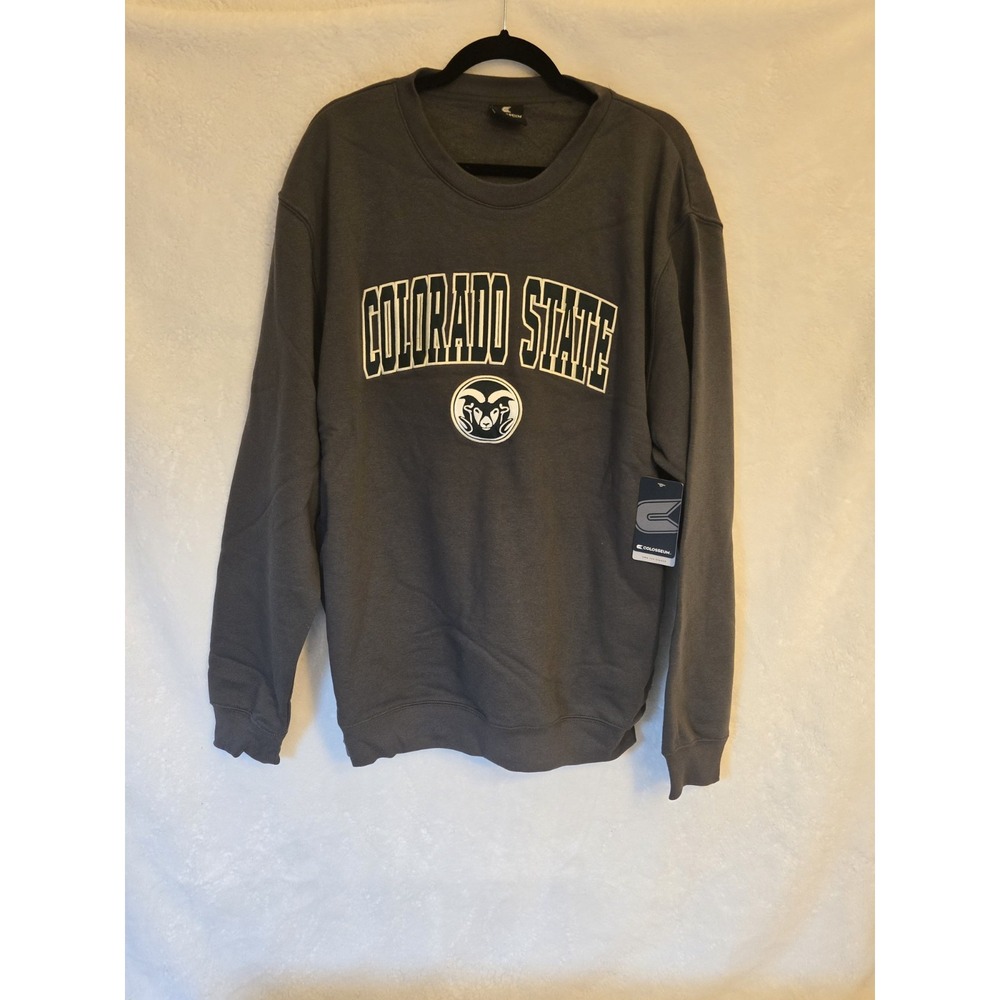 Colosseum Colorado State Crew Neck Sweatshirt Mens XL Gray/Green New Long Sleeve